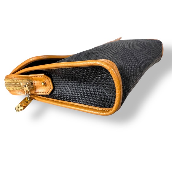 Vintage YSL Leather Woven Zip Pouch Clutch - Picture 7 of 13